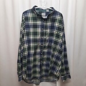 Bugle Boy Company Men's XL Button Up Flannel Like Long Sleeve Shirt 90s Vintage